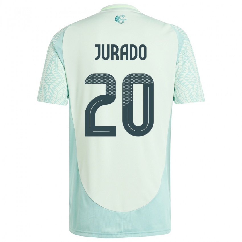 Børn Mexico Heriberto Jurado #20 Linen Grøn Udebane Spillertrøjer 24-26 Trøje T-Shirt