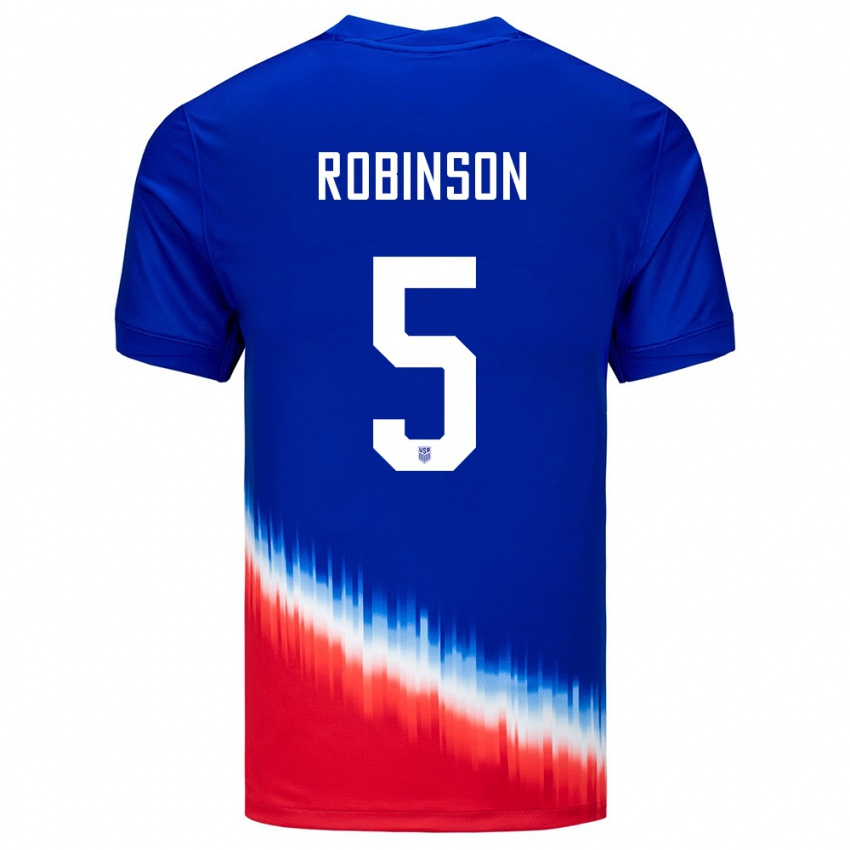 Børn Usa Antonee Robinson #5 Blå Udebane Spillertrøjer 24-26 Trøje T-Shirt