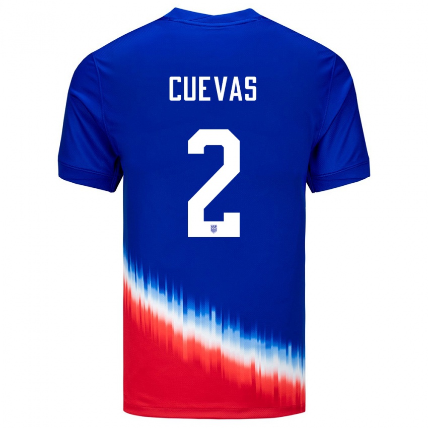 Børn Usa Mauricio Cuevas #2 Blå Udebane Spillertrøjer 24-26 Trøje T-Shirt