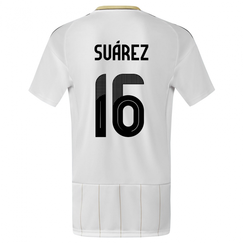 Børn Costa Rica Aaron Suarez #16 Hvid Udebane Spillertrøjer 24-26 Trøje T-Shirt