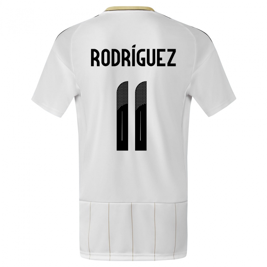 Børn Costa Rica Raquel Rodriguez #11 Hvid Udebane Spillertrøjer 24-26 Trøje T-Shirt