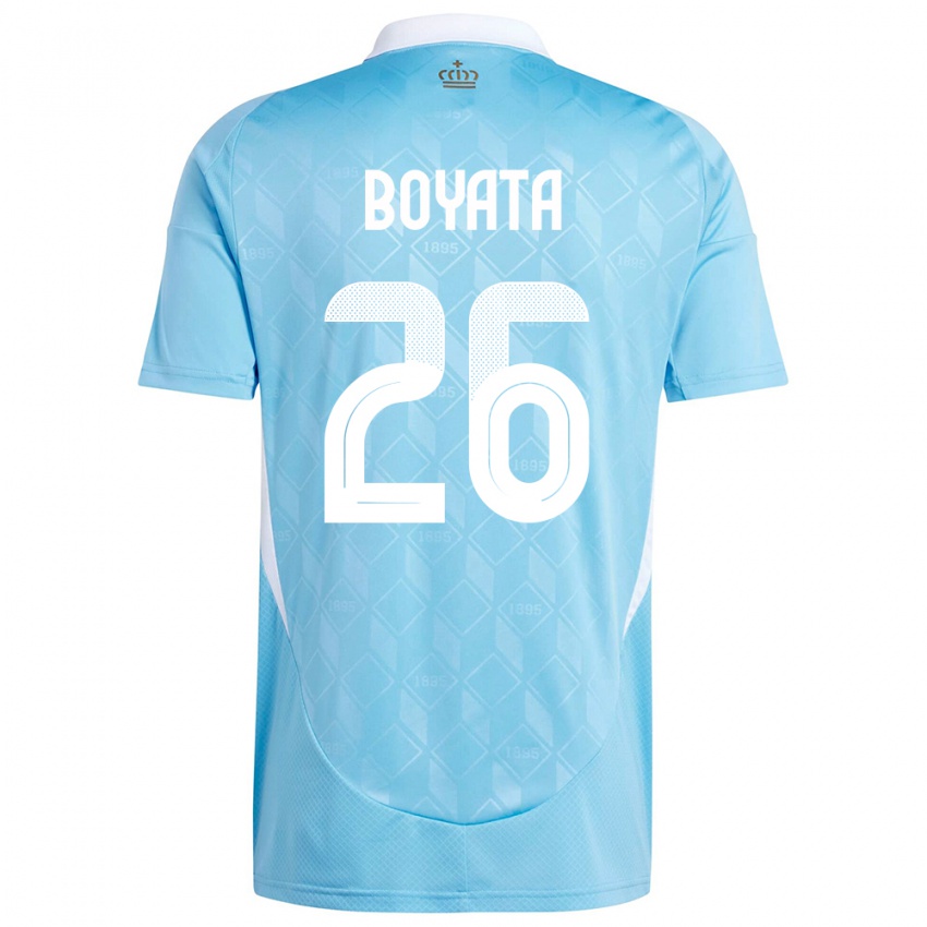 Børn Belgien Dedryck Boyata #26 Blå Udebane Spillertrøjer 24-26 Trøje T-Shirt