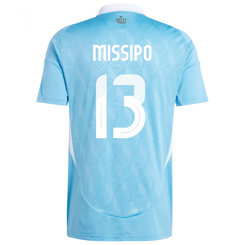 Børn Belgien Kassandra Missipo #13 Blå Udebane Spillertrøjer 24-26 Trøje T-Shirt