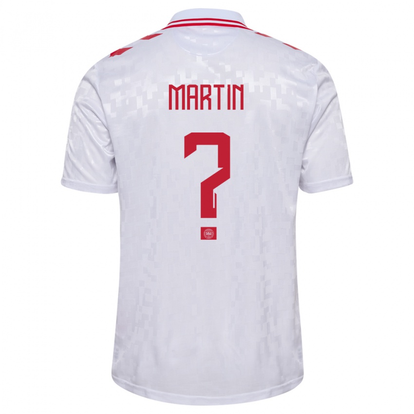 Børn Danmark Lucas Martin #0 Hvid Udebane Spillertrøjer 24-26 Trøje T-Shirt