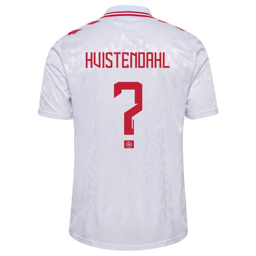 Børn Danmark Johan Hvistendahl #0 Hvid Udebane Spillertrøjer 24-26 Trøje T-Shirt