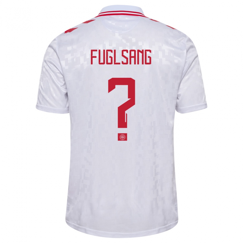 Børn Danmark Adam Fuglsang #0 Hvid Udebane Spillertrøjer 24-26 Trøje T-Shirt