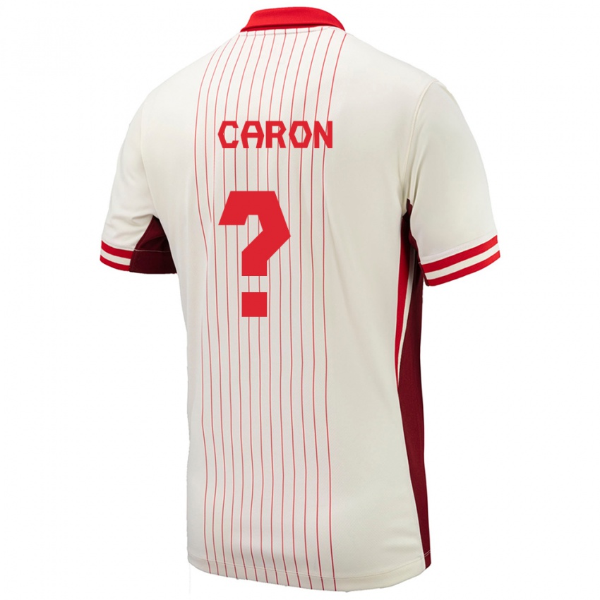 Børn Canada Renaud Caron #0 Hvid Udebane Spillertrøjer 24-26 Trøje T-Shirt