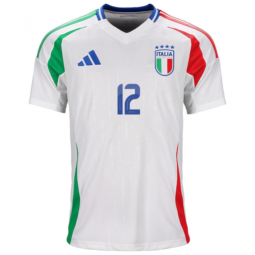 Børn Italien Renato Marin #12 Hvid Udebane Spillertrøjer 24-26 Trøje T-Shirt