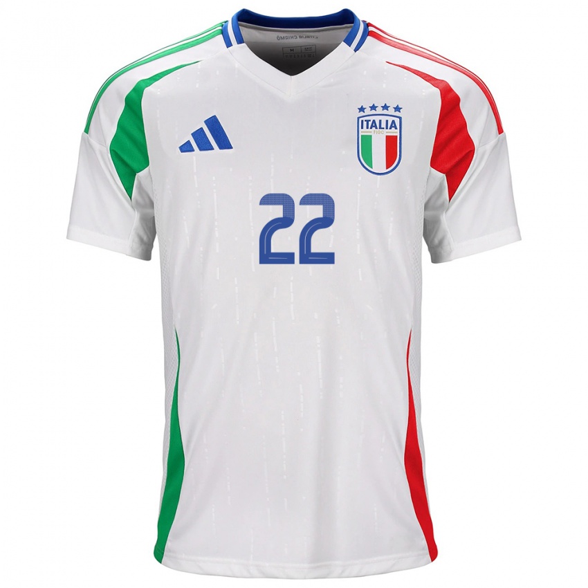 Børn Italien Stephan El Shaarawy #22 Hvid Udebane Spillertrøjer 24-26 Trøje T-Shirt