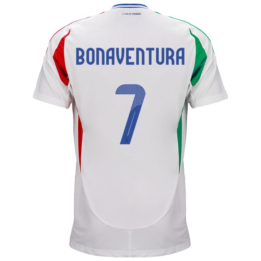 Børn Italien Giacomo Bonaventura #7 Hvid Udebane Spillertrøjer 24-26 Trøje T-Shirt