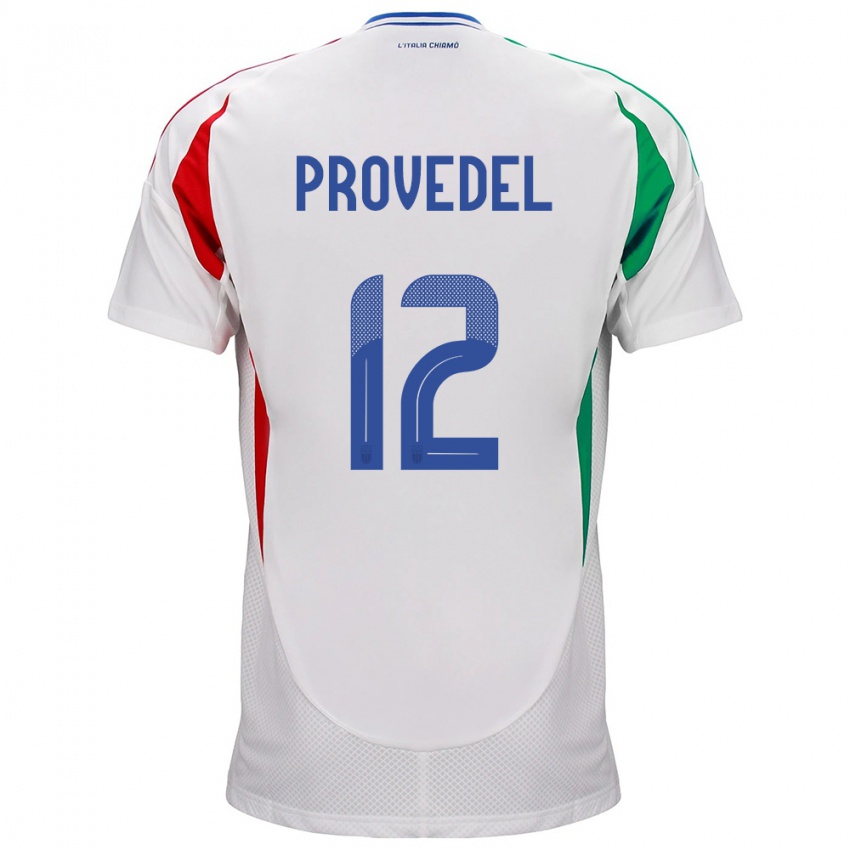 Børn Italien Ivan Provedel #12 Hvid Udebane Spillertrøjer 24-26 Trøje T-Shirt