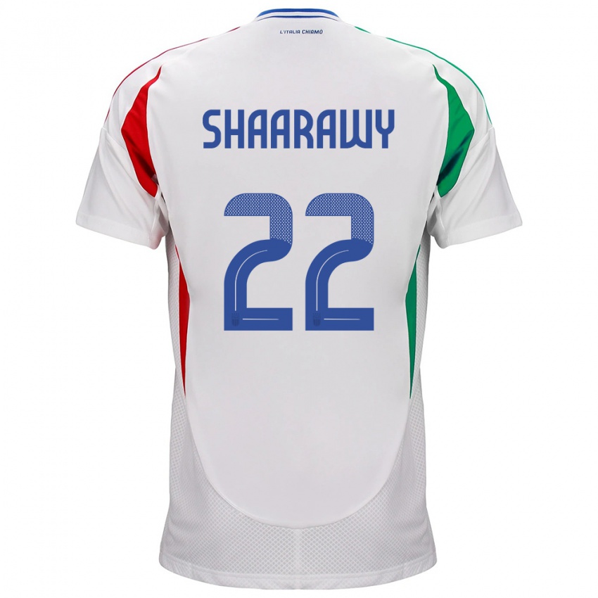 Børn Italien Stephan El Shaarawy #22 Hvid Udebane Spillertrøjer 24-26 Trøje T-Shirt