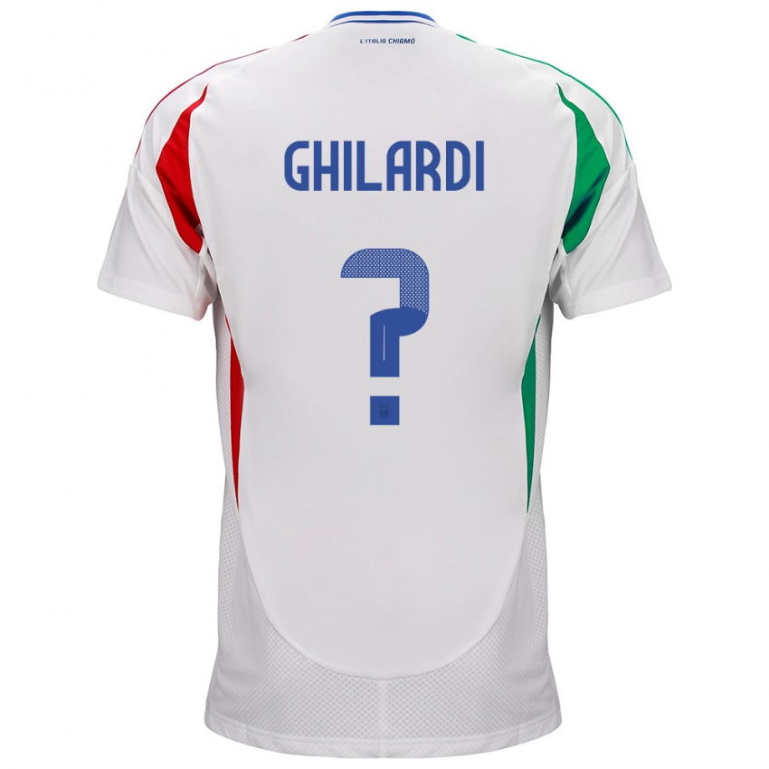 Børn Italien Daniele Ghilardi #0 Hvid Udebane Spillertrøjer 24-26 Trøje T-Shirt