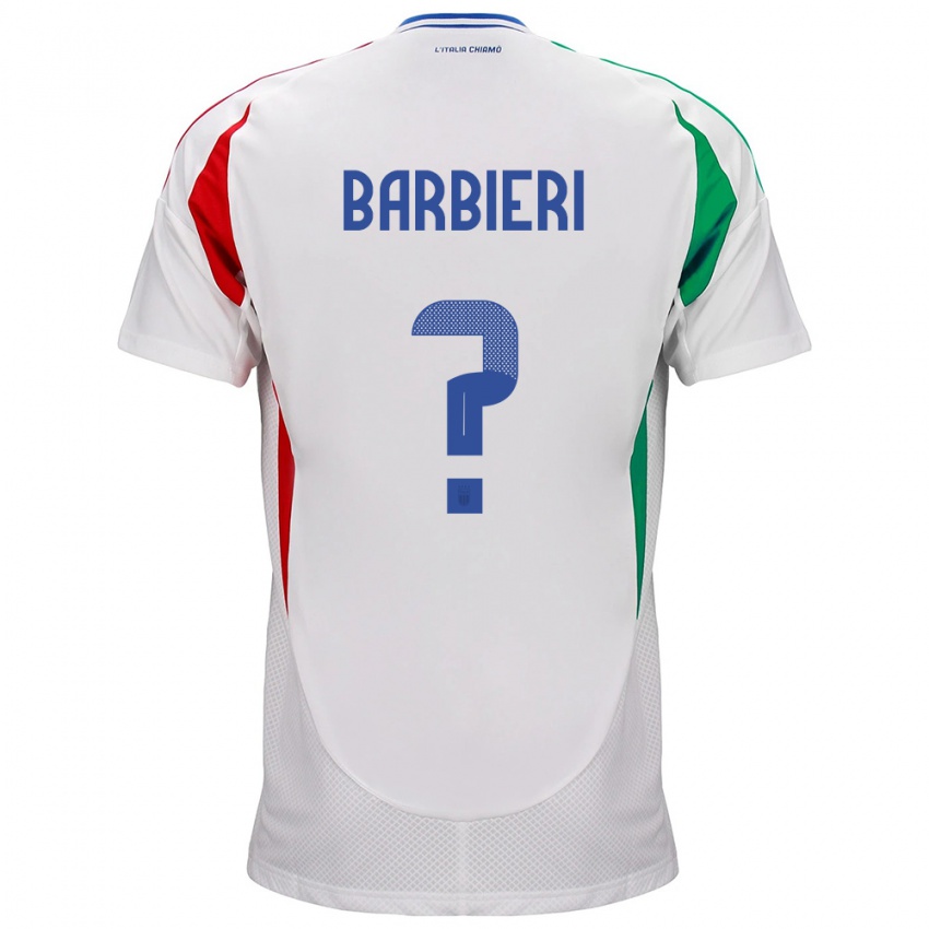 Børn Italien Tommaso Barbieri #0 Hvid Udebane Spillertrøjer 24-26 Trøje T-Shirt