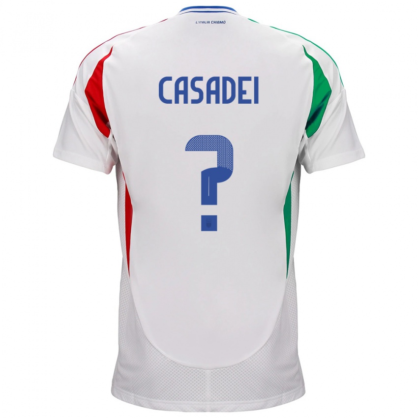 Børn Italien Cesare Casadei #0 Hvid Udebane Spillertrøjer 24-26 Trøje T-Shirt