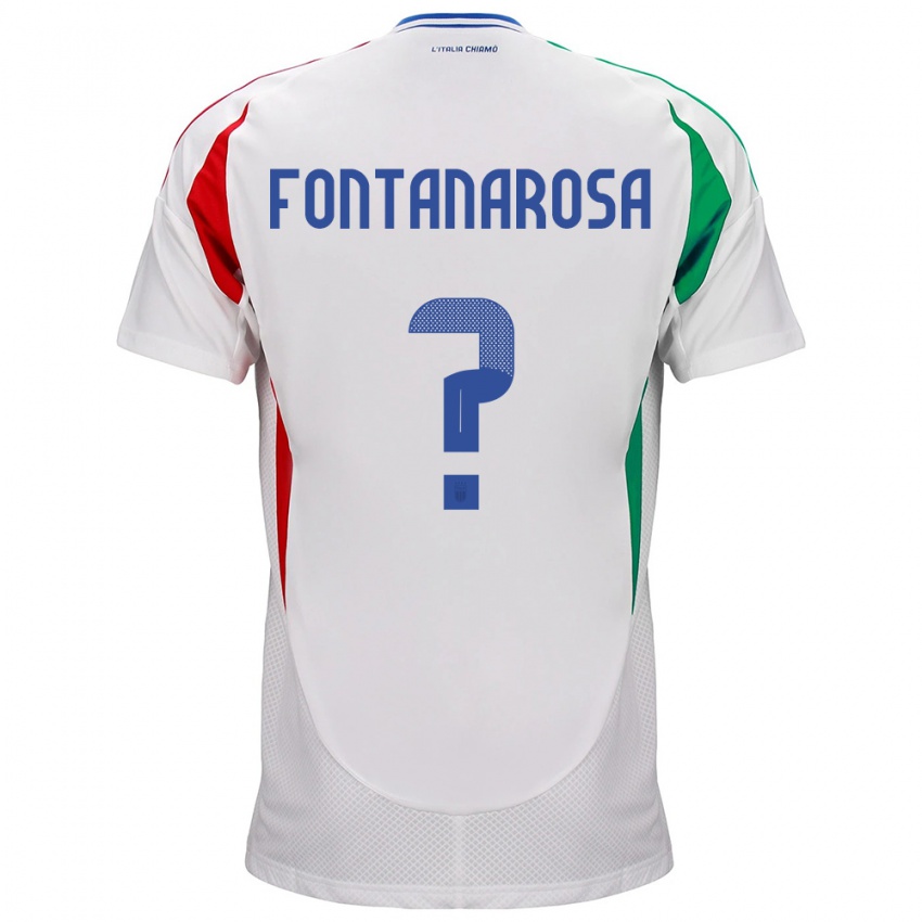 Børn Italien Alessandro Fontanarosa #0 Hvid Udebane Spillertrøjer 24-26 Trøje T-Shirt