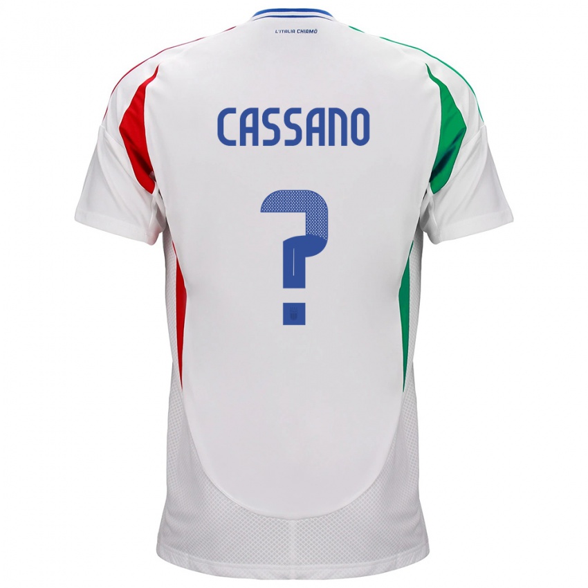 Børn Italien Claudio Cassano #0 Hvid Udebane Spillertrøjer 24-26 Trøje T-Shirt