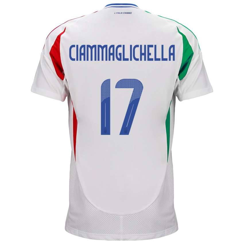 Børn Italien Aaron Ciammaglichella #17 Hvid Udebane Spillertrøjer 24-26 Trøje T-Shirt