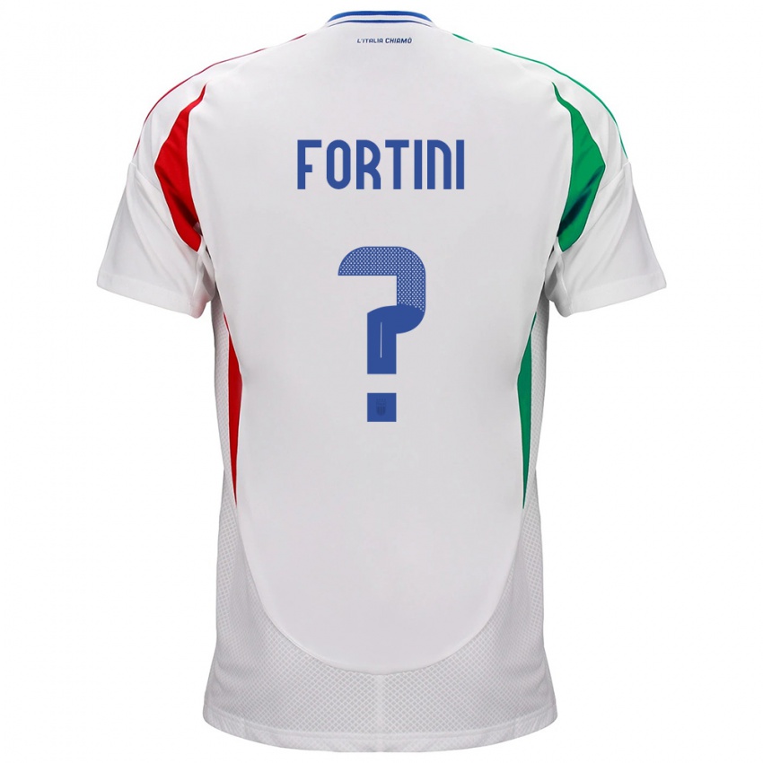 Børn Italien Niccolò Fortini #0 Hvid Udebane Spillertrøjer 24-26 Trøje T-Shirt