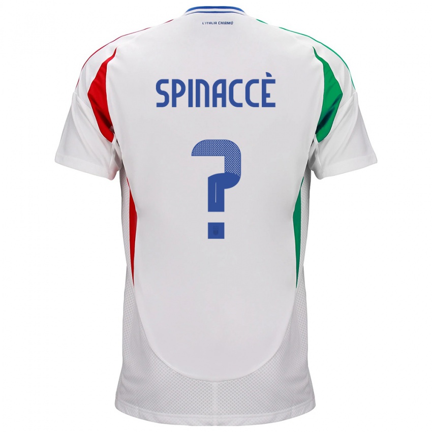 Børn Italien Matteo Spinaccè #0 Hvid Udebane Spillertrøjer 24-26 Trøje T-Shirt