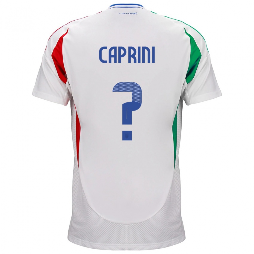 Børn Italien Maat Daniel Caprini #0 Hvid Udebane Spillertrøjer 24-26 Trøje T-Shirt