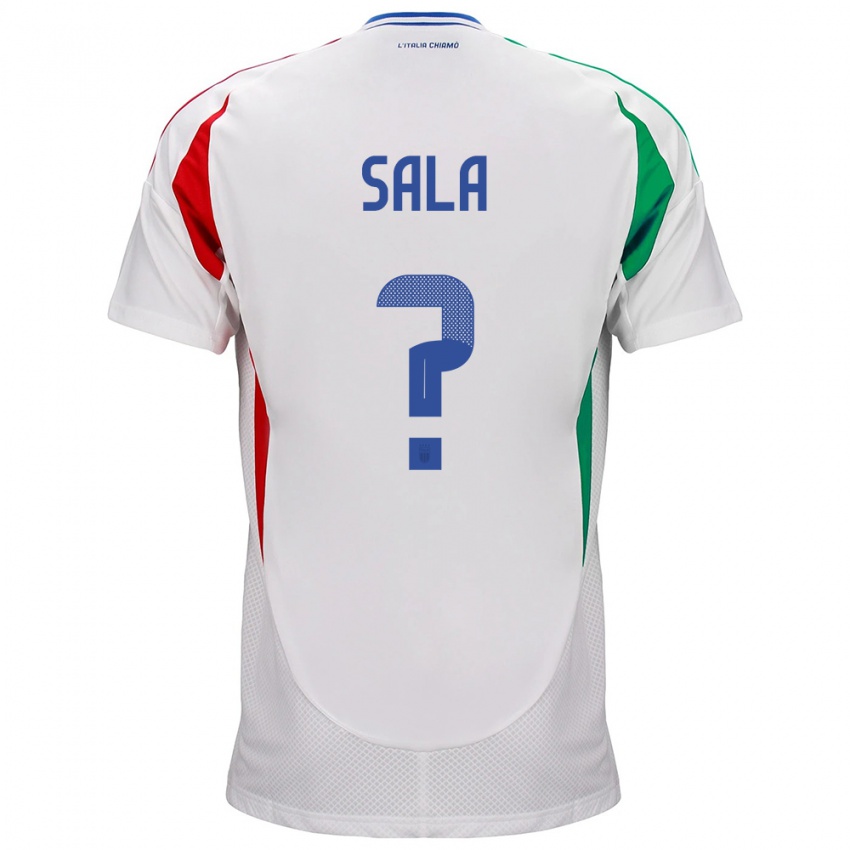 Børn Italien Emanuele Sala #0 Hvid Udebane Spillertrøjer 24-26 Trøje T-Shirt