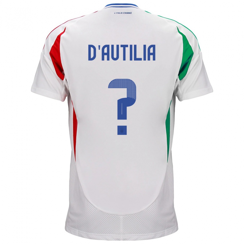 Børn Italien Renato Widmer D’autilia #0 Hvid Udebane Spillertrøjer 24-26 Trøje T-Shirt