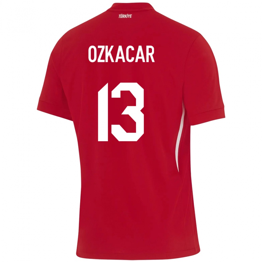 Børn Tyrkiet Cenk Özkacar #13 Rød Udebane Spillertrøjer 24-26 Trøje T-Shirt