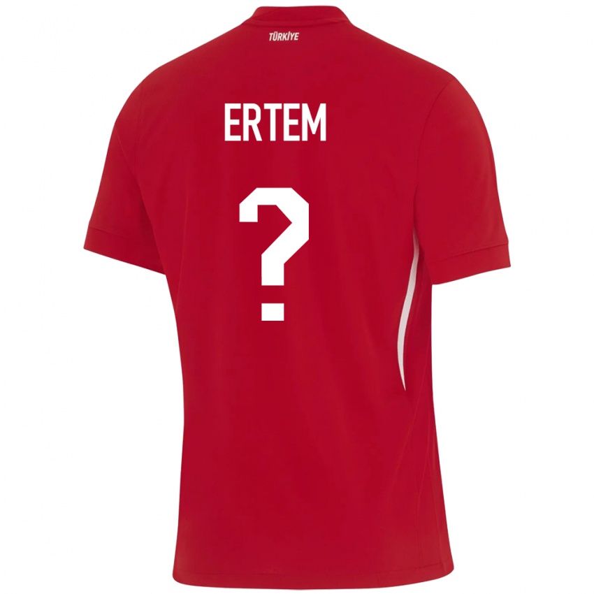 Børn Tyrkiet Oğuzhan Ertem #0 Rød Udebane Spillertrøjer 24-26 Trøje T-Shirt