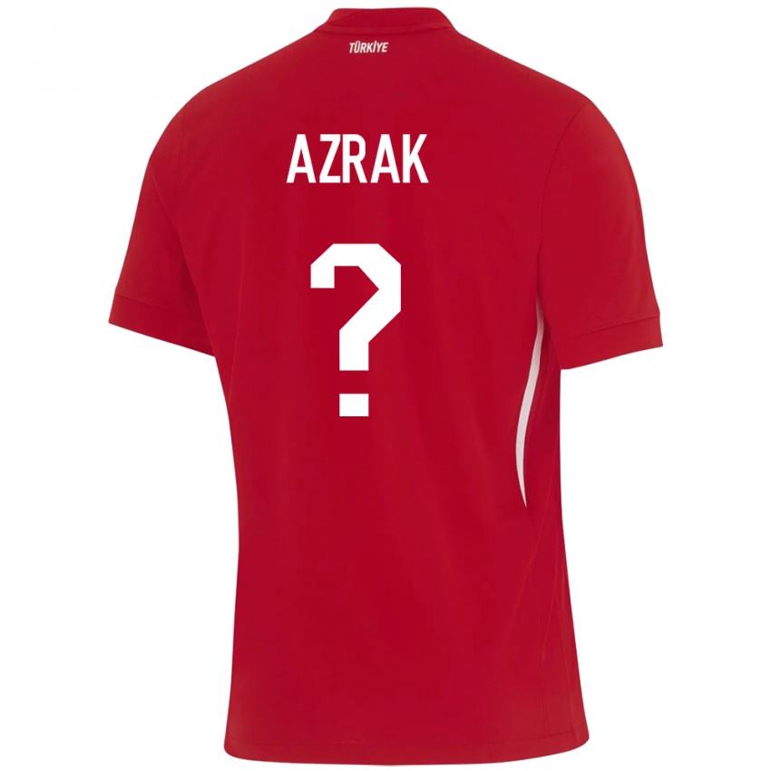 Børn Tyrkiet Yunus Azrak #0 Rød Udebane Spillertrøjer 24-26 Trøje T-Shirt