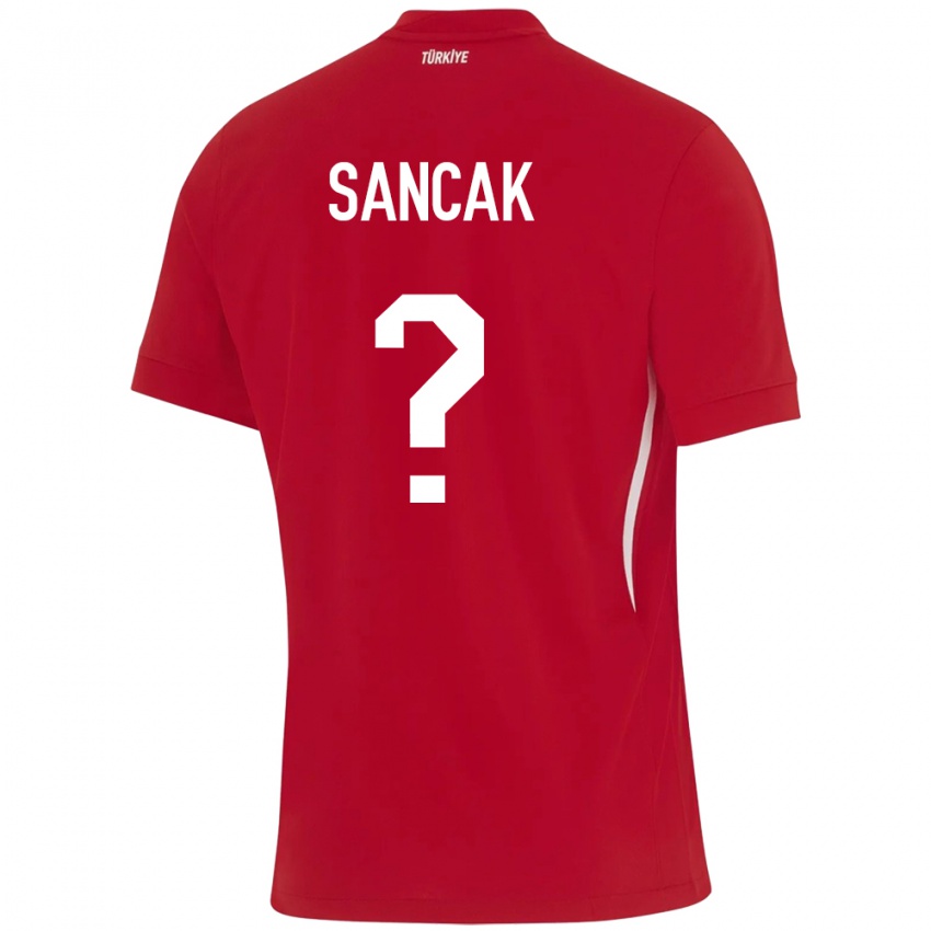 Børn Tyrkiet Tolga Sancak #0 Rød Udebane Spillertrøjer 24-26 Trøje T-Shirt