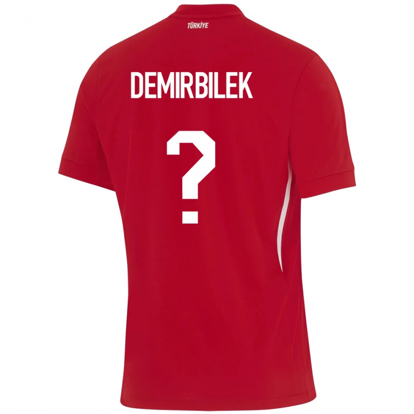 Børn Tyrkiet Ali Demirbilek #0 Rød Udebane Spillertrøjer 24-26 Trøje T-Shirt