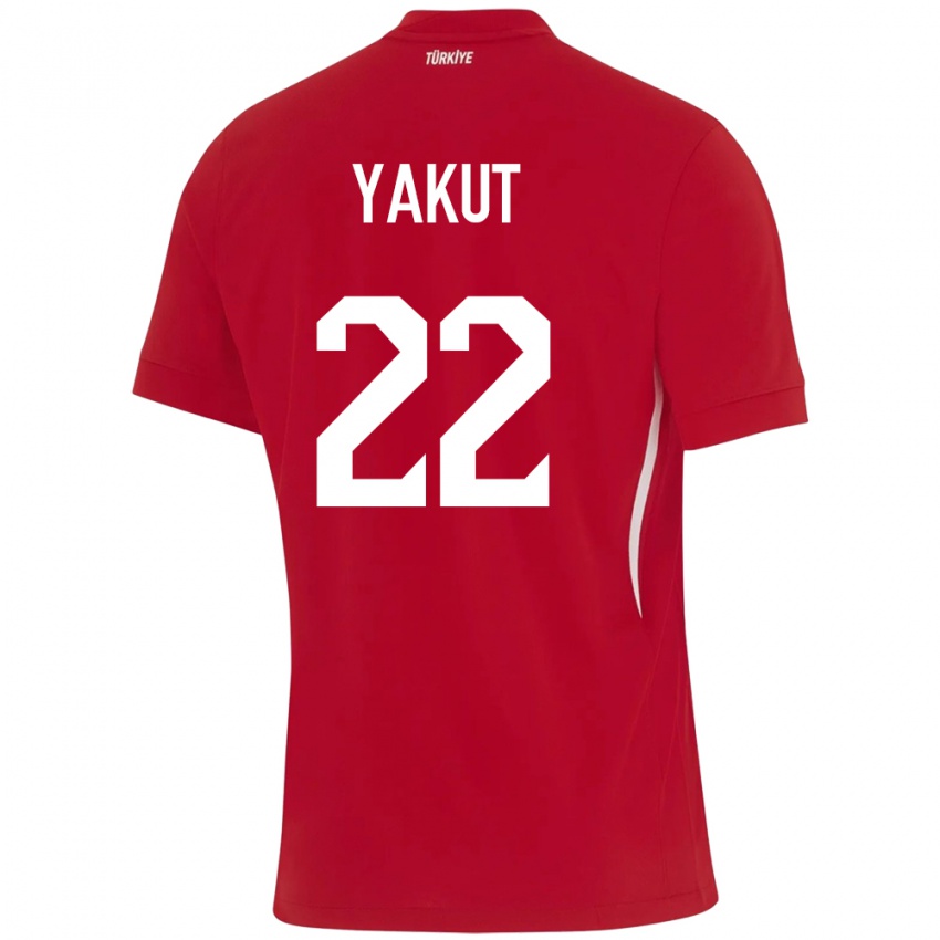 Børn Tyrkiet Narin Yakut #22 Rød Udebane Spillertrøjer 24-26 Trøje T-Shirt