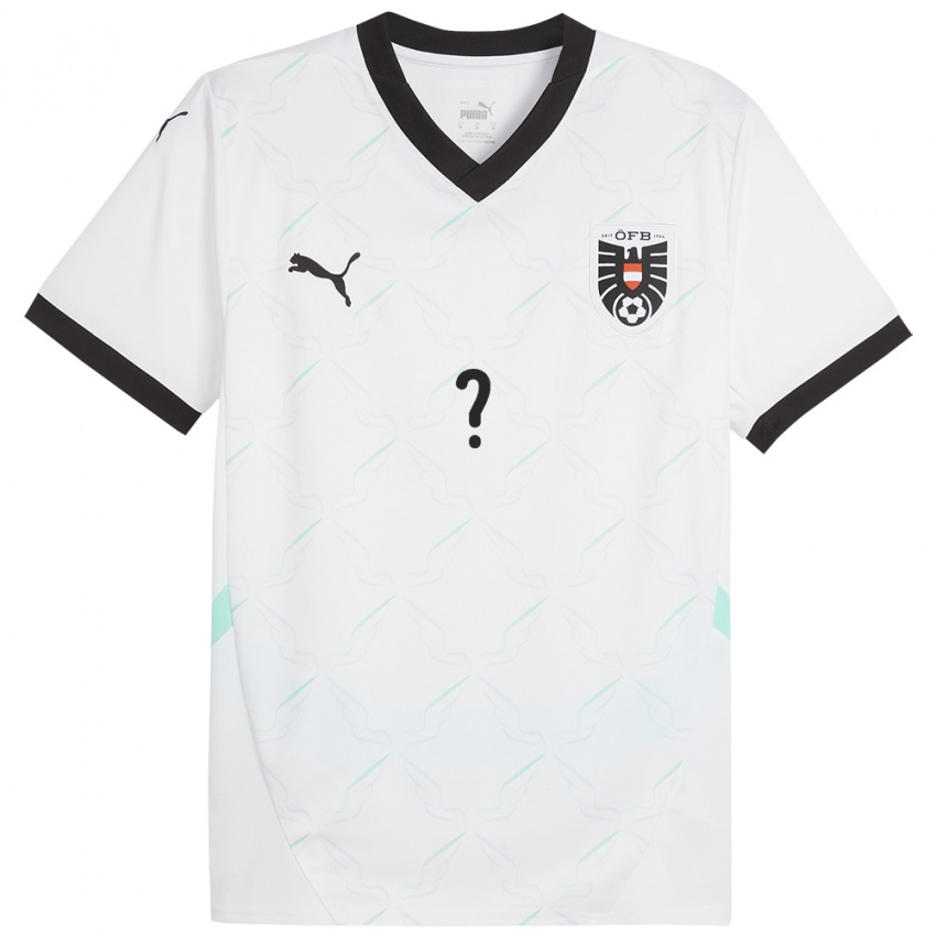 Børn Østrig Paul Piffer #0 Hvid Udebane Spillertrøjer 24-26 Trøje T-Shirt