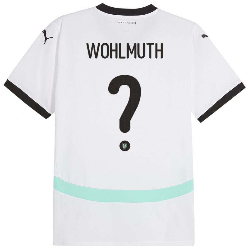 Børn Østrig Fabian Wohlmuth #0 Hvid Udebane Spillertrøjer 24-26 Trøje T-Shirt