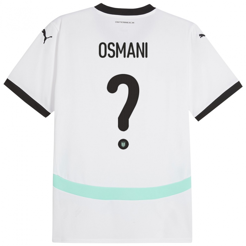 Børn Østrig Tristan Osmani #0 Hvid Udebane Spillertrøjer 24-26 Trøje T-Shirt