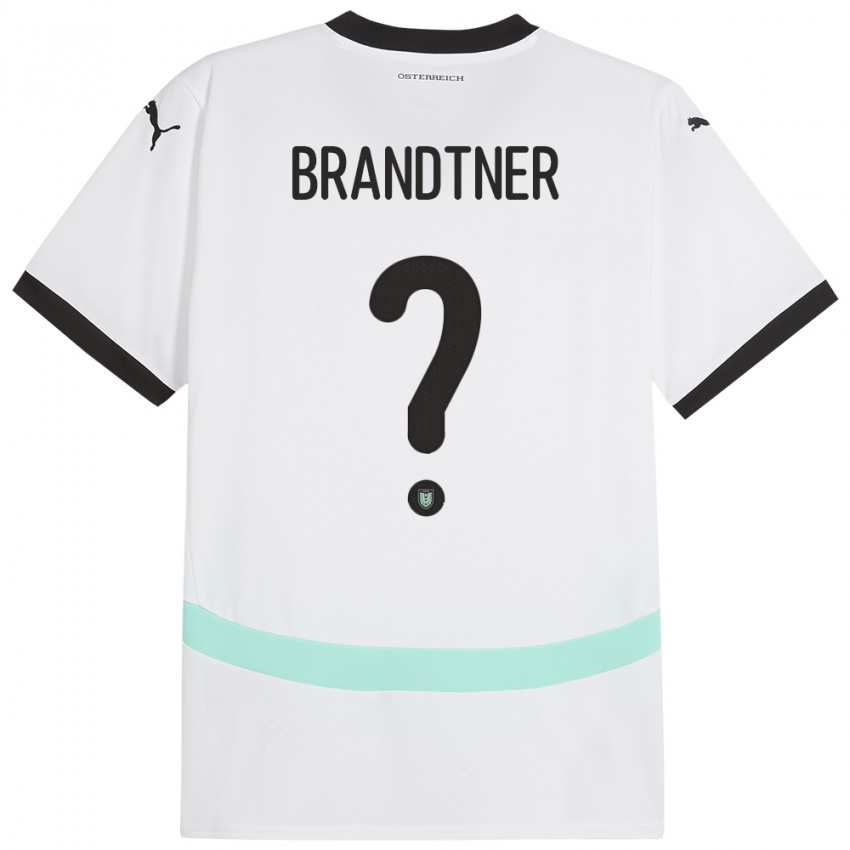 Børn Østrig Jakob Brandtner #0 Hvid Udebane Spillertrøjer 24-26 Trøje T-Shirt