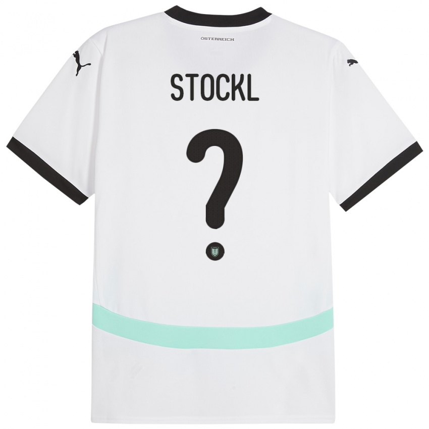 Børn Østrig Lars Stöckl #0 Hvid Udebane Spillertrøjer 24-26 Trøje T-Shirt