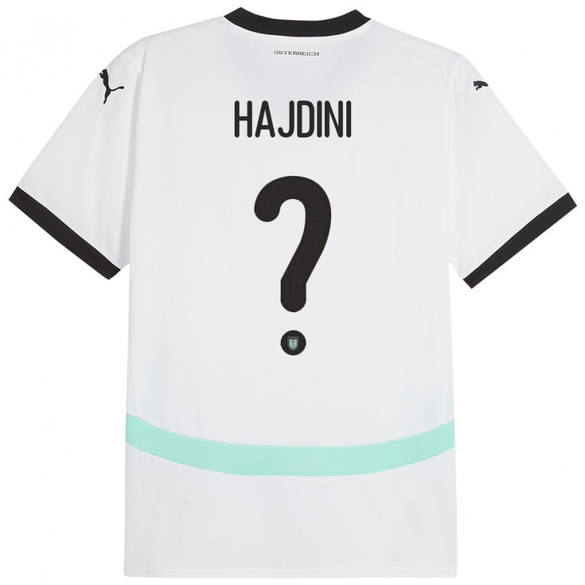 Børn Østrig Florent Hajdini #0 Hvid Udebane Spillertrøjer 24-26 Trøje T-Shirt