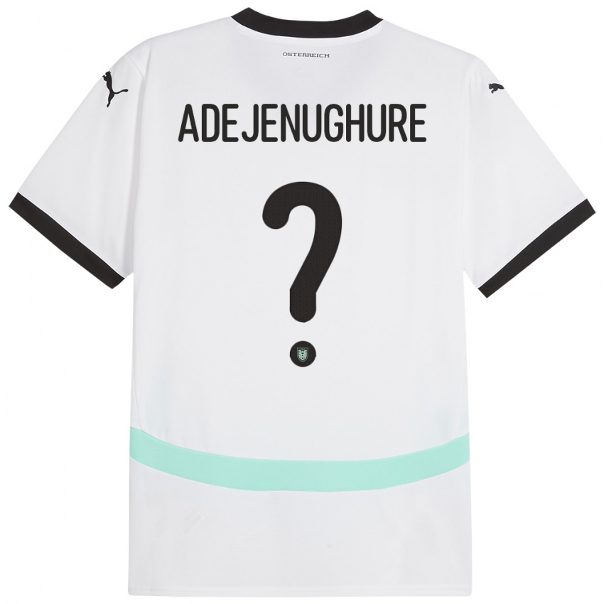 Børn Østrig Oghenetejiri Adejenughure #0 Hvid Udebane Spillertrøjer 24-26 Trøje T-Shirt