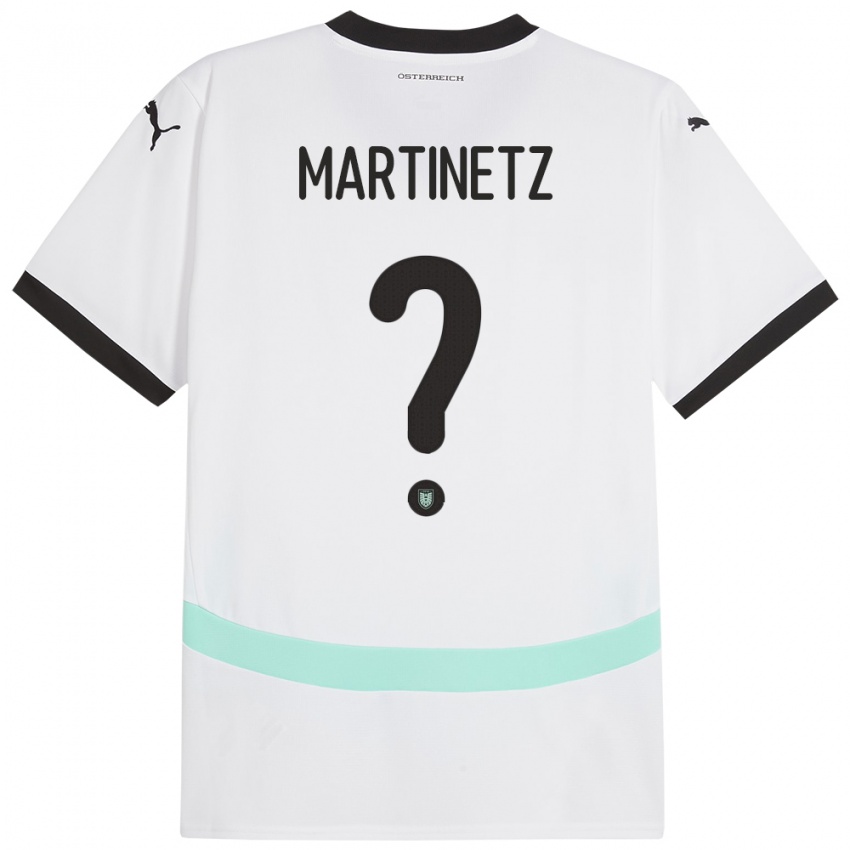 Børn Østrig Gregor Martinetz #0 Hvid Udebane Spillertrøjer 24-26 Trøje T-Shirt