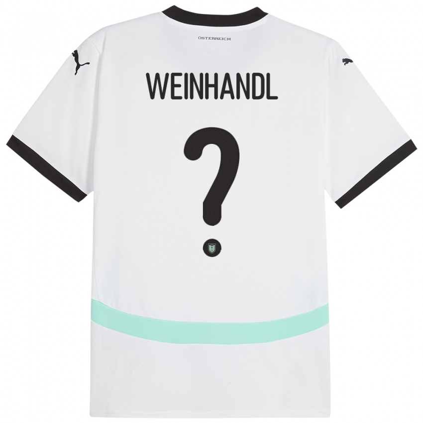 Børn Østrig Luca Weinhandl #0 Hvid Udebane Spillertrøjer 24-26 Trøje T-Shirt