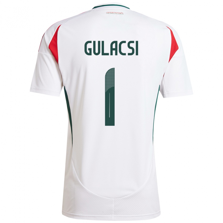 Børn Ungarn Péter Gulácsi #1 Hvid Udebane Spillertrøjer 24-26 Trøje T-Shirt