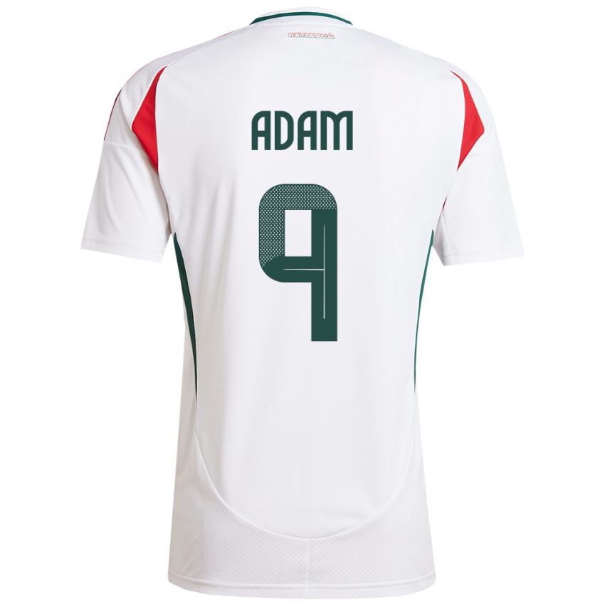 Børn Ungarn Martin Ádám #9 Hvid Udebane Spillertrøjer 24-26 Trøje T-Shirt