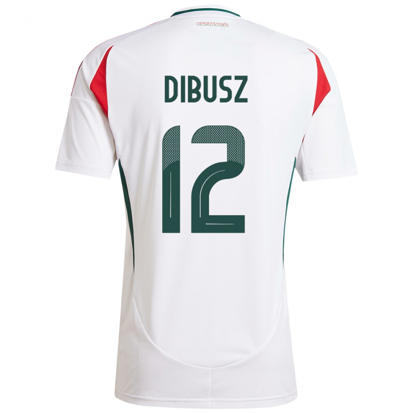 Børn Ungarn Dénes Dibusz #12 Hvid Udebane Spillertrøjer 24-26 Trøje T-Shirt