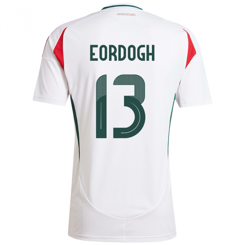 Børn Ungarn András Eördögh #13 Hvid Udebane Spillertrøjer 24-26 Trøje T-Shirt