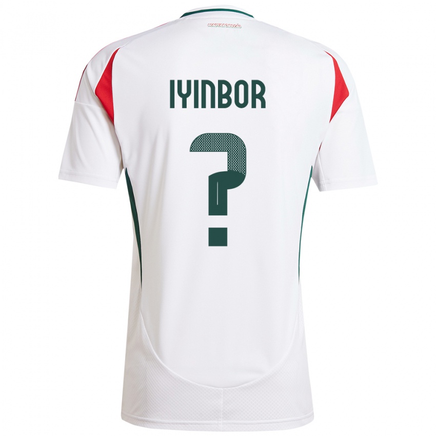 Børn Ungarn Patrick Iyinbor #0 Hvid Udebane Spillertrøjer 24-26 Trøje T-Shirt