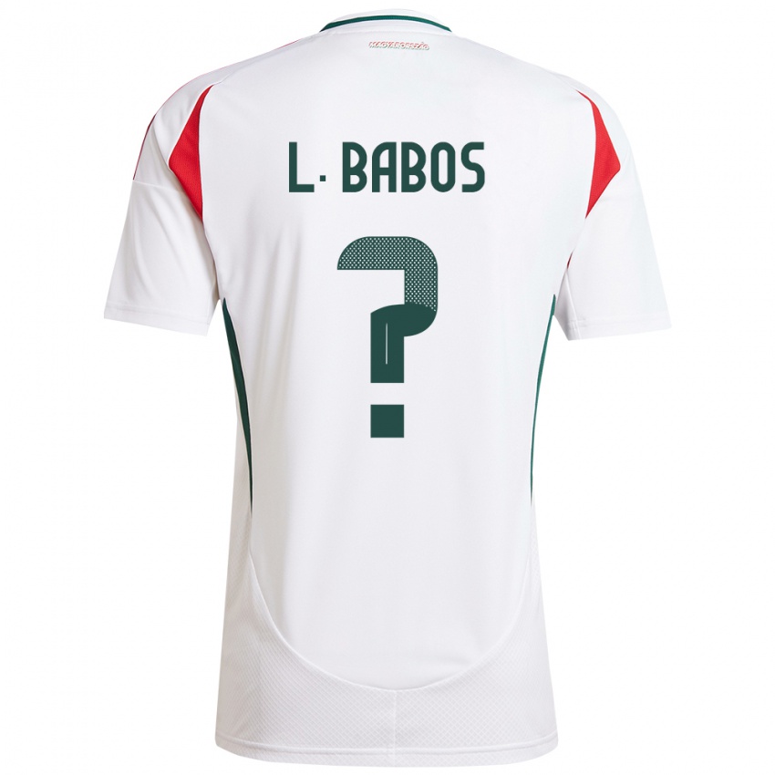 Børn Ungarn Levente Babós #0 Hvid Udebane Spillertrøjer 24-26 Trøje T-Shirt