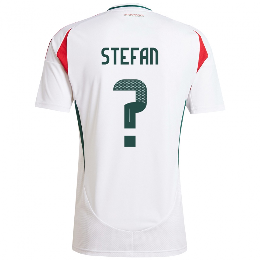 Børn Ungarn Raúl Stefan #0 Hvid Udebane Spillertrøjer 24-26 Trøje T-Shirt