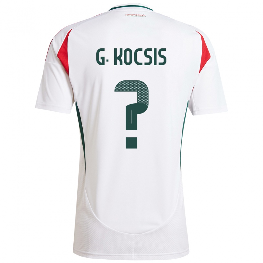 Børn Ungarn Gergely Kocsis #0 Hvid Udebane Spillertrøjer 24-26 Trøje T-Shirt